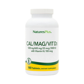 NaturesPlus, Cal/Mag/Vit D3 with Vitamin K2, 180 Tablets
